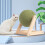 Cat Licking Catnips Toy Exercising-V shaped cat scratch 4