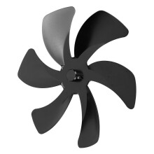 Aluminiumlegierung 6-Flügeldüsenofenlüfterblatt für Kamin Schwarz 96g