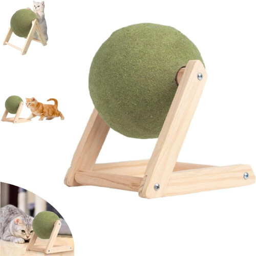 Cat Licking Catnips Toy Exercising-V shaped cat scratch 1