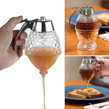 Honey Syrup Dispenser, 200ml Honey Dispenser Jar Container Acrylic Tw