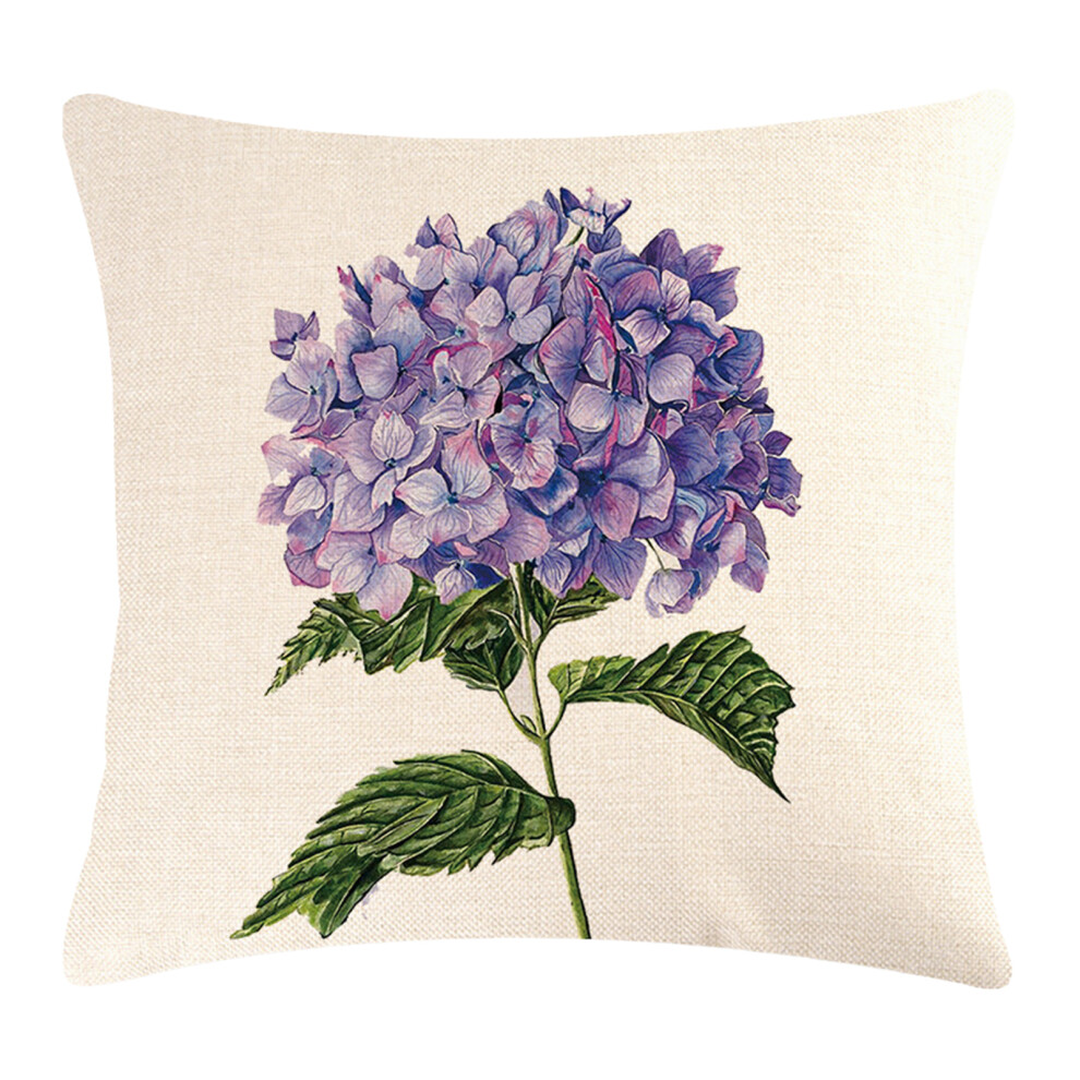 Soft Hydrangea Pillowcase Pillow Cover Decorative Throw-14