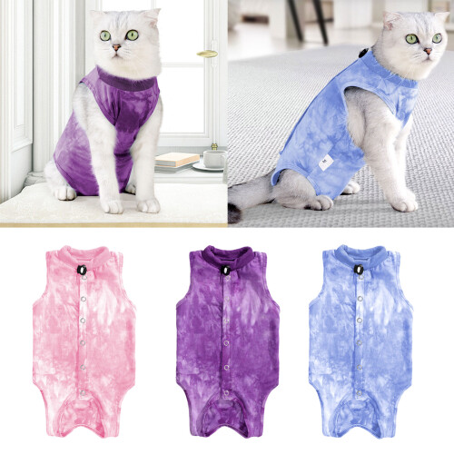 Body pour chat pour blessures post-chirurgicales,-Rose S 2