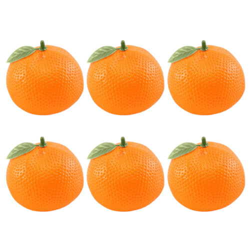 6Pcs Artificial Fruit Photography Props for Party-orange