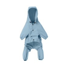 Dogs Clothes Hooded Raincoats Reflective Strips Dogs-Blue L