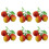 6Pcs Artificial Fruit Simulation Fruit for-Three headed lychee 1