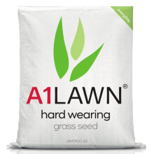 A1 Lawn - Hard Wearing Grass Seed, 20kg (560m2) - For Patch Repair, Overseeding, New Lawns & Thickening - Hardy Fast Growing Grass Seeds for UK Lawns