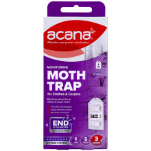 Acana Monitoring Moth Trap - Ideal for Protecting Clothes, Carpets & Soft Furnishings - Home & Surfaces - Traps Moths, Pheromone Technology - Harsh C
