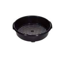 ACCURATE Large Plastic Round Garden Sieve Riddle Riddler Soil Sifter Mesh (BLACK)