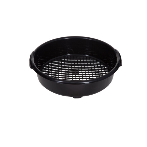 ACCURATE Large Plastic Round Garden Sieve Riddle Riddler Soil Sifter Mesh (BLACK)