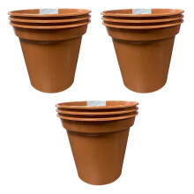 ACCURATE Garden Pot (Set of 3) Ideal for cultivation of cuttings or pricking out-Terracotta COLOUR- Size (6INCH/15CM) (3)