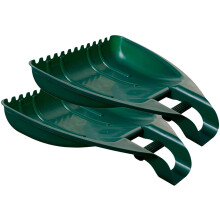 ACCURATE Set of 2 Leaf grabbers, the easy way to keep your outdoor areas tidy, lightweight and easy to use-Forest Green (1)