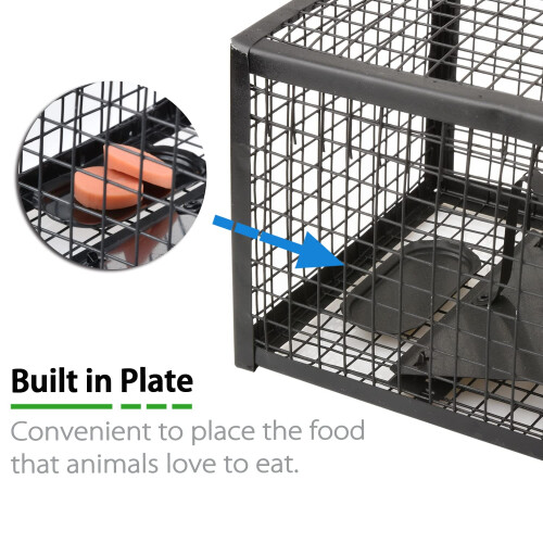 Anyhall 2-Pack Humane Live Mouse Rat Traps for Indoors and Outdoors (Black) 1