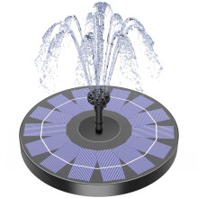 AISITIN Solar Powered Bird Bath Fountain Pump with 6 Nozzles, 2.5W for Garden, Pond, Pool, Aquarium and Outdoor