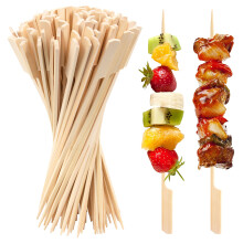 ANTETOK 100 Pieces Bamboo Skewers 20cm, Premium Food Grade BBQ Skewers Bamboo Cocktail Sticks for Finger Food, Kebab, Canape, Marshmallow, Fruit and