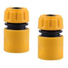 Garden Hose Connector, 1/2" Quick Connector, Hose end Quick Connectors, Used to Connect Garden Hoses and Outdoor Faucets(Yellow)