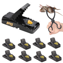 Mouse Traps Mice Killer Indoor - 8 Pack Humane Rat Trap with Mousetrap Tool Instantly Kills Plastic Rodent Trap Reusable Snap Traps for Mice Strong R