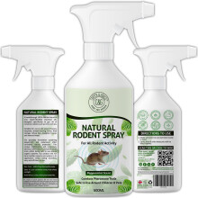 Natural Rodent Repellent Spray 500ML | Peppermint Oil Rat & Mouse Repellent | Natural Rat Repellent Sprays | Peppermint for Mice | Indoor Outdoor Rod