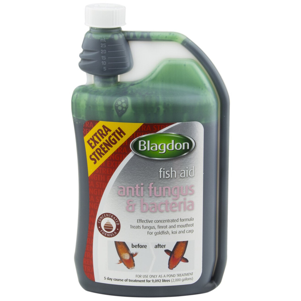 Blagdon Extra Strength Concentrated Formula Anti Fungus & Bacteria Water Treatment For Pond Fish, Finrot, Mouthrot, Goldfish, Koi, Carp, 1 Litre