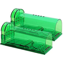 B-Free Humane Mouse Traps for Indoors &Outdoors. Live Catch & Release. Pets & Children Friendly. Washable, Reusable Rodent Mice Trap., Green