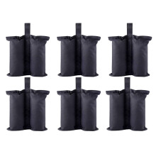 CACTIYE Canopy Weight Bags for Pop up Canopy Tent, Sand Bags Leg Weights for Instant Outdoor Sun Shelter Canopy Legs (6PCSX17X6 INCH, Black)