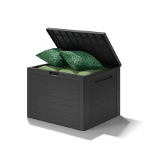 CASARIA Lille Waterproof Garden Outdoor Storage Box 190L | Plastic Storage Box with Lid | Parcel Box, Tool Box, Shoe Storage | Outdoor Toy Storage,