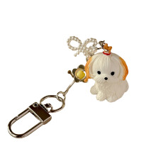 Portable Keyring Decorations Dog Key Holder Hanging-Bow lock