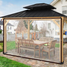 BeGrit Waterproof Clear Tarpaulin 2m x 1m Heavy Duty Transparent Tarpaulin Rainproof Reinforced Clear Tarp Cover with Eyelets for Garden Outdoor Camp