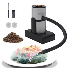 Upgrade Smoking Gun Food Smoker Portable Wood Cocktails Smoke Infuser with Wood Chips,Food Kitchen Smoker for Sous Vide Meat Salmon Cocktails Drink C