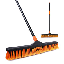 CLEANHOME Garden Broom, Yard Brush Heavy Duty Outdoor 2-1,50&66in, suitable for Schools, Factories, Garden Broom Outdoor,Sweeping Brush(23.6in)