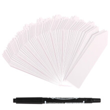 CAKKVDE 200Pcs White Plastic Plant Labels for Outdoor Plants, 10x2cm Waterproof Garden Tags for Seedlings, Herbs, Potted Vegetables & Flowers