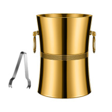 Beverage Holder Double Handle Cooleres StainIess-gold large