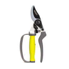 Ergonomic Garden Secateurs (Bypass Style) - Premium Pruning Shears with Auto-Rotating Handle and Finger Protection, Ideal Secateurs for Arthritic Han