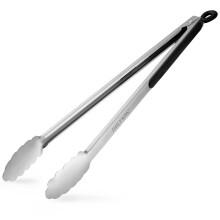 Grill Tongs, 17 Inch Extra Long Kitchen Tongs, Premium Stainless Steel Tongs for Cooking, Grilling, Barbecue/BBQ, Buffet (17" 1PC)