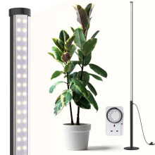 Barrina T10 Pro Standing Plant Light with Timer, 42W, 5000K, Full Spectrum Vertical Grow Lights for Indoor Plants, Wide Coverage, 115cm to 165cm Heig