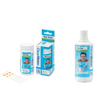Clear water Hot Tub, Pool and Spa Test Strips x 50-3 in 1 - Measures Chlorine, PH and Total Alkalinit & CH0009 Water Clarifier for Hot tub Spa and Sw