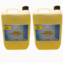 Sodium Hypochlorite Sodium Hypochlorite 10L (2X5L) - High Strength (14-15%) Brick, Driveway & Patio Cleaner - | Bleaching Agent | Odour Removal | Bla