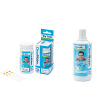 Clear water Hot Tub, Pool and Spa Test Strips x 50-3 in 1 - Measures Chlorine, PH and Total Alkalinit & CH0006 Algaecide Algae Remover for Swimming P