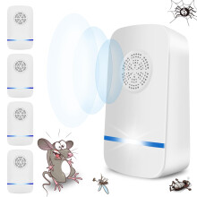 Ultrasonic Pest Repeller, Powerful Mouse Repellent, 4 Pack Insect Repellent Plug In, Pest Control for Mice, Rat, Mosquito, Spider, Cockroach, and Mor