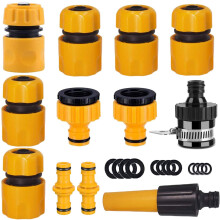 Hose Connector Garden Hose Fitting Set.1Nozzle,5 Hose End Quick Connector,1Hose Waterstop Accessory,2 Double Male Snap Connector,2 HosePipe Tap Fitti