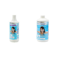 Clearwater CH0031 Filter Cartridge Cleaner Solution for Hot Tubs and Swimming Pools, Up to 20 Uses, 1 Litre & CH0007 Foam Remover for Swimming Pool a