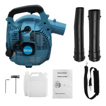 26cc Petrol Leaf Blower, Handheld Leaves Blowing Dust Snow with Adjustable Shoulder Strap for Patio Cleaning, Lawn Care, Leaves Garden - Blue