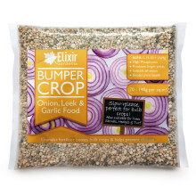 Elixir Gardens Bumper Crop Onion, Leek & Garlic Food | 500g-25kg Weights Available in Bags & Tubs | Bulb Root Fertiliser & Plant Feed | 500g Bag | Tr