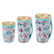 Pack of 3 Insulated Sleeves for Ice Coffee Cups Colorful Cup