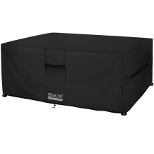 Dokon Cube Garden Furniture Covers Waterproof 150x150x74cm Heavy Duty 420D Oxford Fabric Windproof Anti-UV Outdoor Table Cover with Air Vents, Patio
