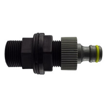 Threaded Water Butt/rain Barrel/Storage Tank Outlet Adaptor/Connector with Universal Garden Hose Fitting (Requires A 21MM Hole)