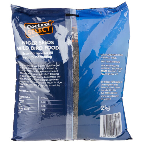 Extra Select Niger Seed Wild Bird Food, 2 kg 1