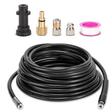 10M High Pressure Washer Drain Pipe Hose Cleaning Kit, with Jet Nozzle and Rotating Jet Nozzle for Karcher K2 - K7 Series and LAVOR Pressure Washer,