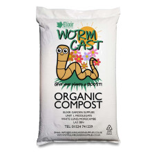 Elixir Gardens | 100% Organic Worm Castings Vermi Compost/Fertiliser/Soil Improver | 2 Litres - 400 Litres Available | 6ltr Bag