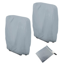 Garden Folding Reclining Chair Cover, 2Pcs Garden Chair Covers Windproof, Anti-UV, Hydrophobic Oxford Fabric Outdoor Patio Sunbed Cover Sun Lounger C
