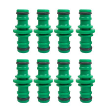 Cxryrzhe 8 Pcs Double Male Hose Connectors Leak-Proof & Durable Double Male Hose End Connector Hose Pipe Connectors for Garden Hose Tap and Garden Ir